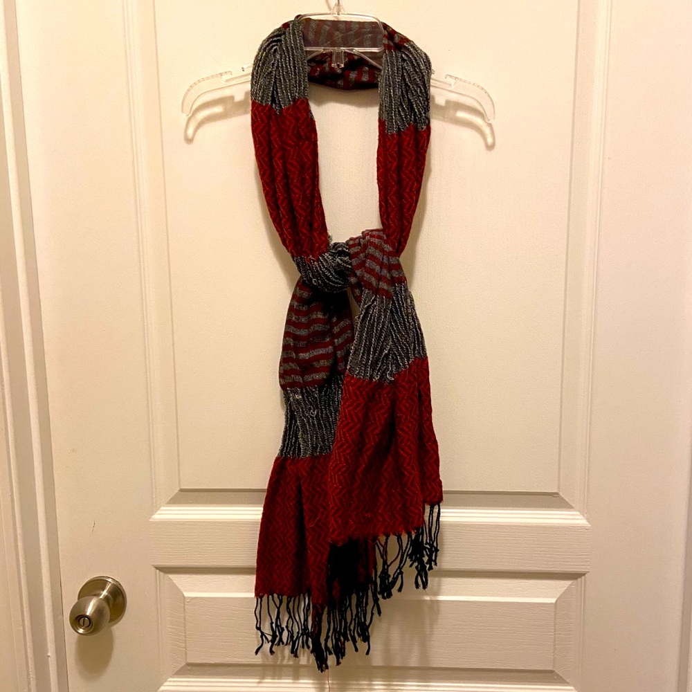 Red & Gray Scarf